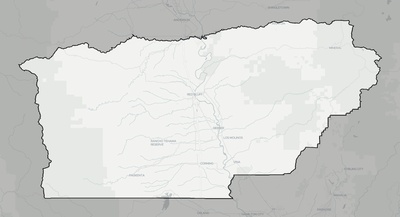 Tehama County CA county basemap context