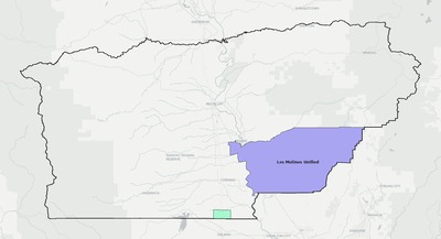 Tehama County CA school district boundaries map