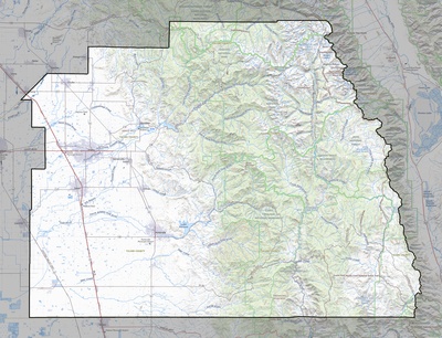 Tulare County CA USGS topo map