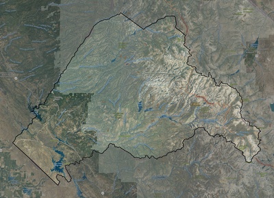 Tuolumne County CA USGS imagery and topo map