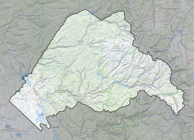 Tuolumne County CA USGS topo map