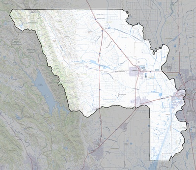 Yolo County CA USGS topo map