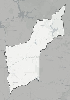 Yuba County CA county basemap context