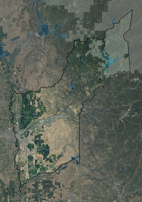 Yuba County CA USGS imagery and topo map