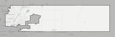 Adams County CO county basemap context