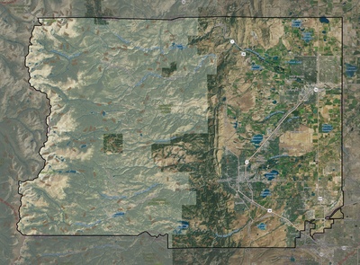 Boulder County CO USGS imagery and topo map