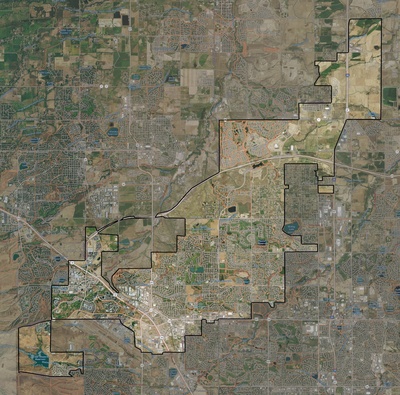 Broomfield County CO USGS imagery and topo map
