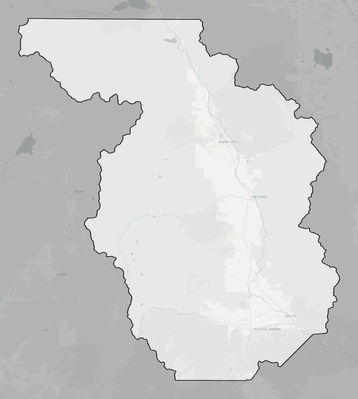 Chaffee County CO county basemap context