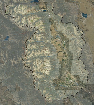 Chaffee County CO USGS imagery and topo map