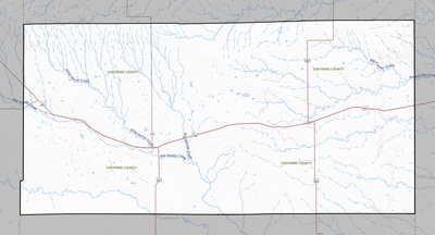 Cheyenne County CO USGS topo map
