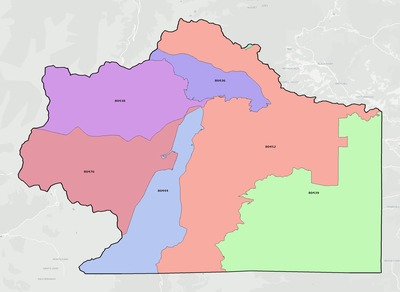 Clear Creek County CO ZIP code boundaries map