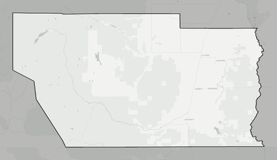 Conejos County CO county basemap context
