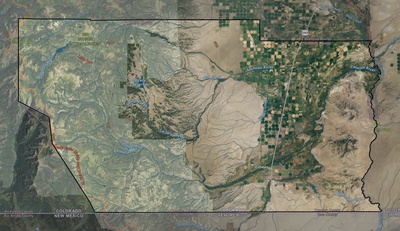 Conejos County CO USGS imagery and topo map