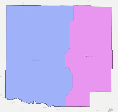 Crowley County CO townships and subdivisions map