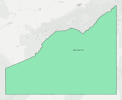 Delta County CO school district boundaries map
