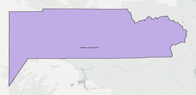 Dolores County CO school district boundaries map