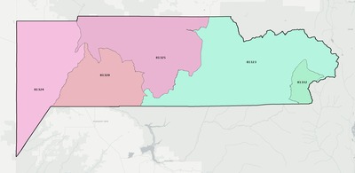 Dolores County CO ZIP code boundaries map