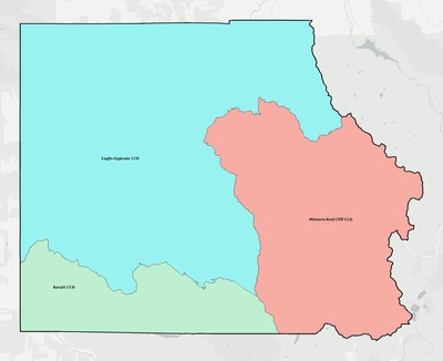 Eagle County CO townships and subdivisions map