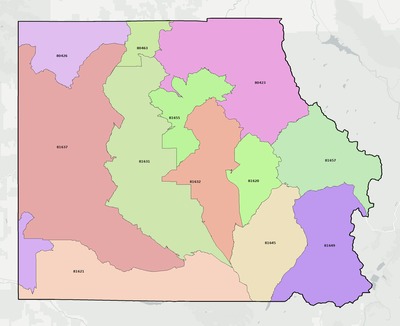 Eagle County CO ZIP code boundaries map