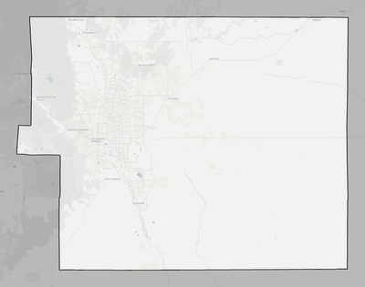 El Paso County CO county basemap context