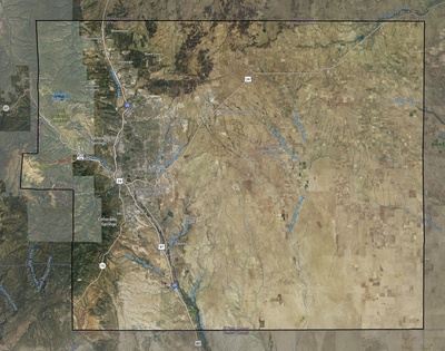 El Paso County CO USGS imagery and topo map