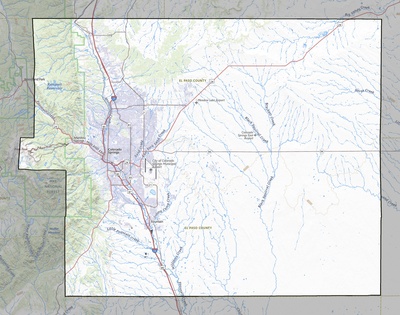 El Paso County CO USGS topo map