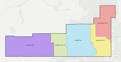 Garfield County CO school district boundaries map