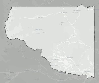Gilpin County CO county basemap context