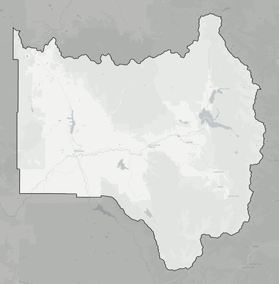 Grand County CO county basemap context