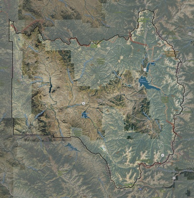 Grand County CO USGS imagery and topo map