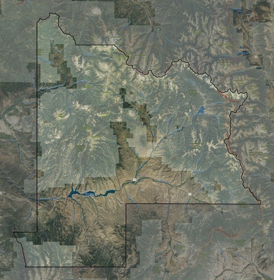 Gunnison County CO USGS imagery and topo map