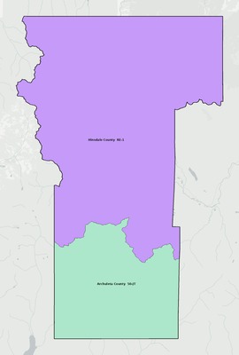 Hinsdale County CO school district boundaries map