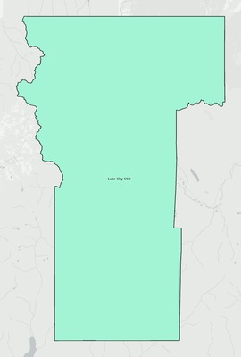 Hinsdale County CO townships and subdivisions map
