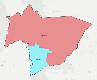 Huerfano County CO school district boundaries map