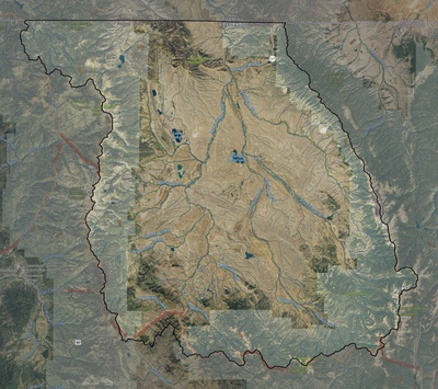 Jackson County CO USGS imagery and topo map