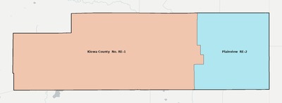Kiowa County CO school district boundaries map