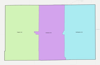 Kit Carson County CO townships and subdivisions map