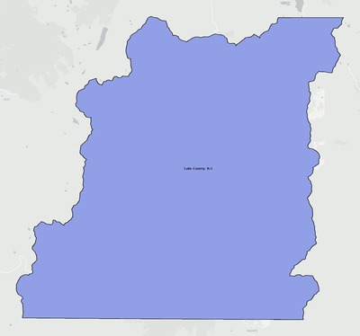 Lake County CO school district boundaries map