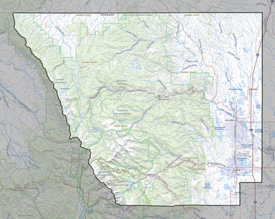 Larimer County CO USGS topo map