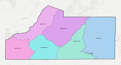 Las Animas County CO townships and subdivisions map