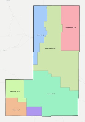 Lincoln County CO school district boundaries map
