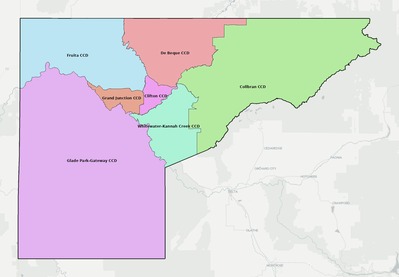 Mesa County CO county subdivision map preview