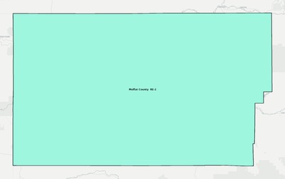 Moffat County CO school district boundaries map