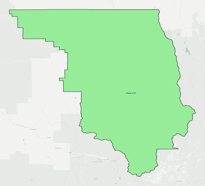 Ouray County CO townships and subdivisions map