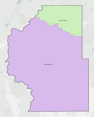 Park County CO school district boundaries map
