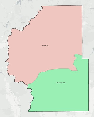Park County CO townships and subdivisions map