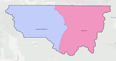 Pitkin County CO townships and subdivisions map