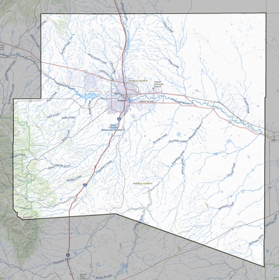 Pueblo County CO USGS topo map