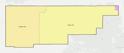 Rio Blanco County CO school district boundaries map
