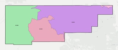 Rio Blanco County CO ZIP code boundaries map